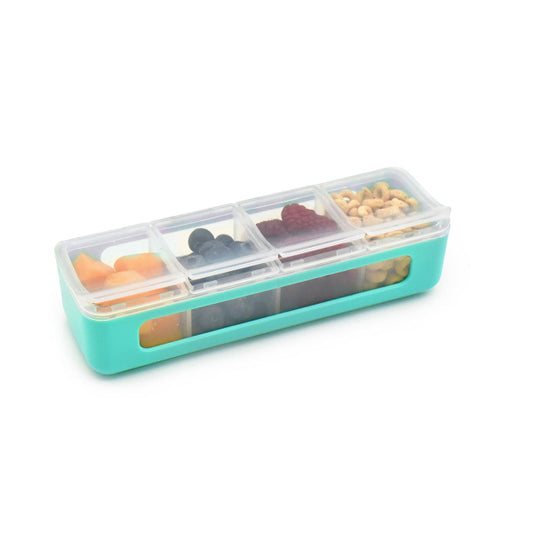 4 Compartment Snack Box - Blue
