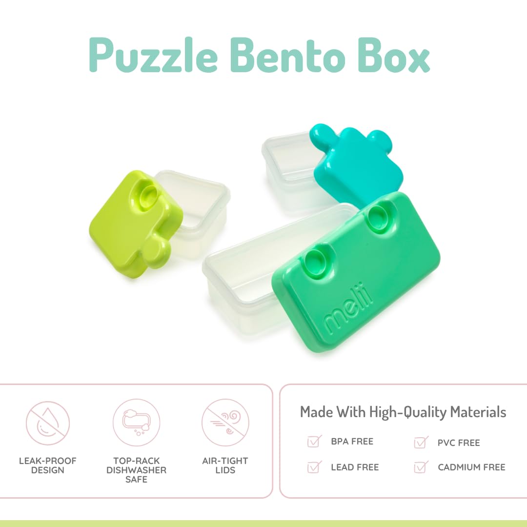 Puzzle Container - Blue, Lime, Mint (6pc/inner)