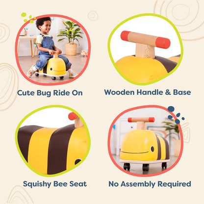 B. WOODEN BEE RIDE-ON