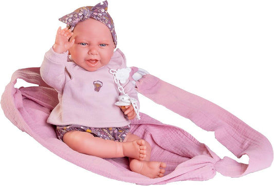 RECIÉN NACIDA CARLA CON FULAR PORTABEBÉ