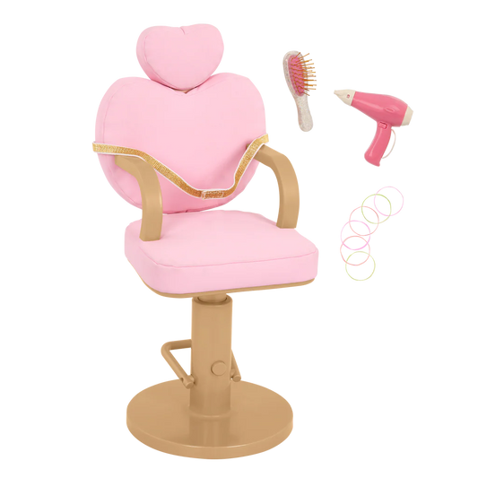 HEART SHAPED SALON CHAIR AND ACCESSORIES