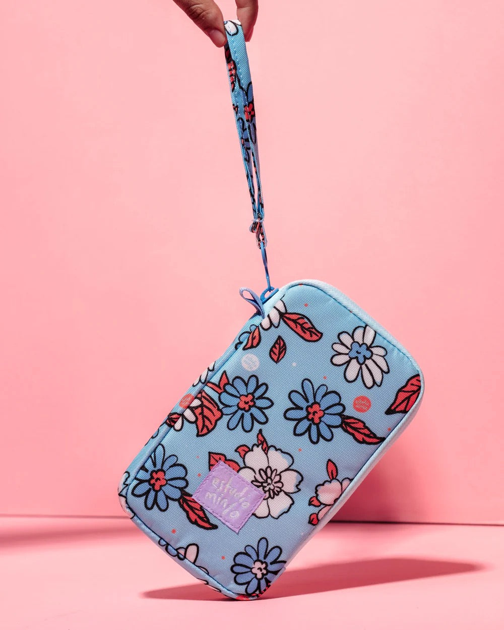 Cell Wallet Sketchy Sky Blue