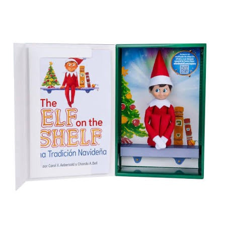 THE ELF ON THE SHELF DUENDE NIÑO Y LIBRO TAPA BLANDA EN ESPAÑOL