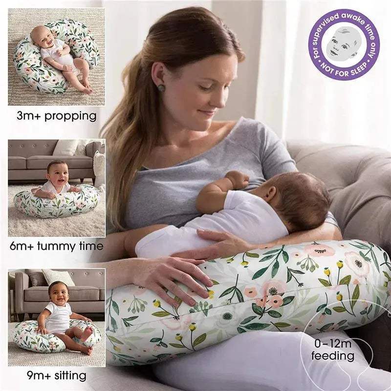 Almohada de lactancia flores