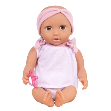 14" BABY DOLL WITH OUTFIT & HEADBAND