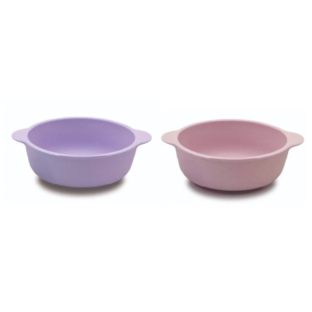 TAZONES DE SILICÓN CON SUCCIÓN - PAQUETE DE 2 - ROSA + MORADO