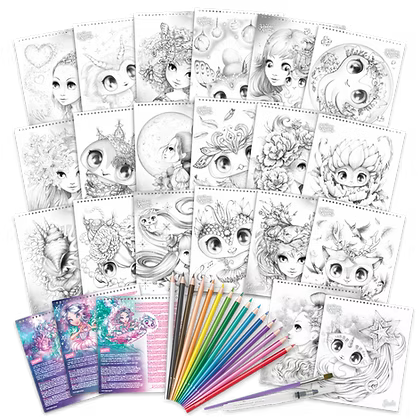 WATERCOLORING BOOK SET ESTRELIA