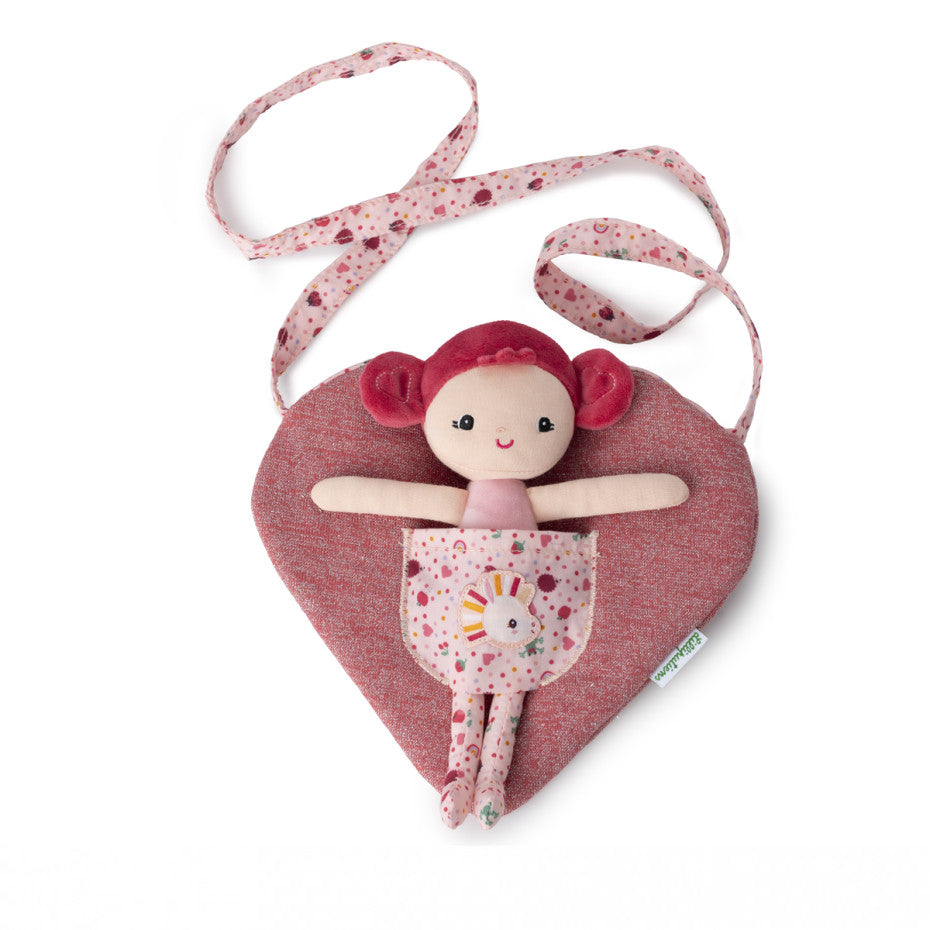 MUÑECA ALINE CON BOLSA EN FORMA DE CORAZÓN