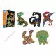ARTE SCRATCH SILUETAS DE DINOSAURIO