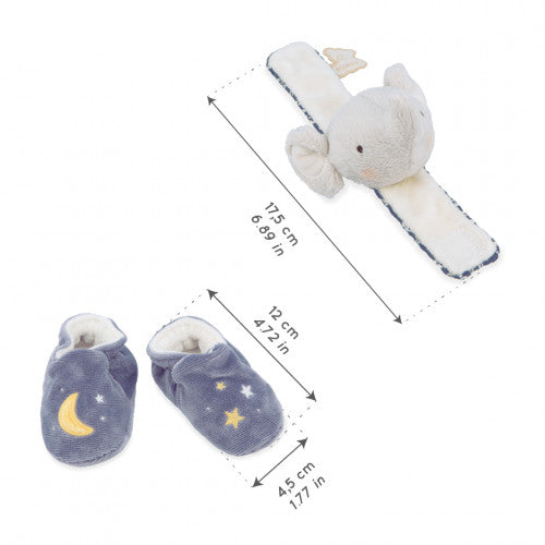 SOUND WRISTBAND & SLIPPERS GIFT BOX ELEPHANT