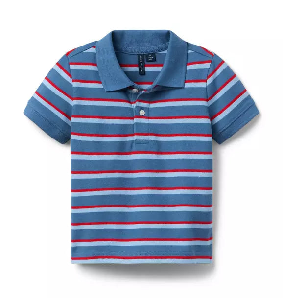 T-SHIRT K TR SS BLUE STRIPE PIQUE POLO F0