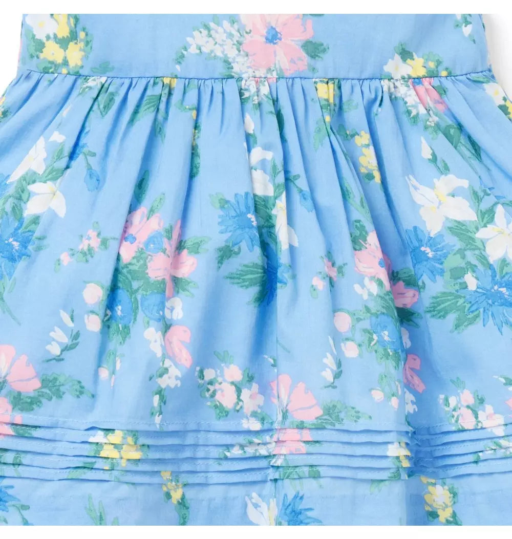 BLUE LARGE FLORAL DRESS