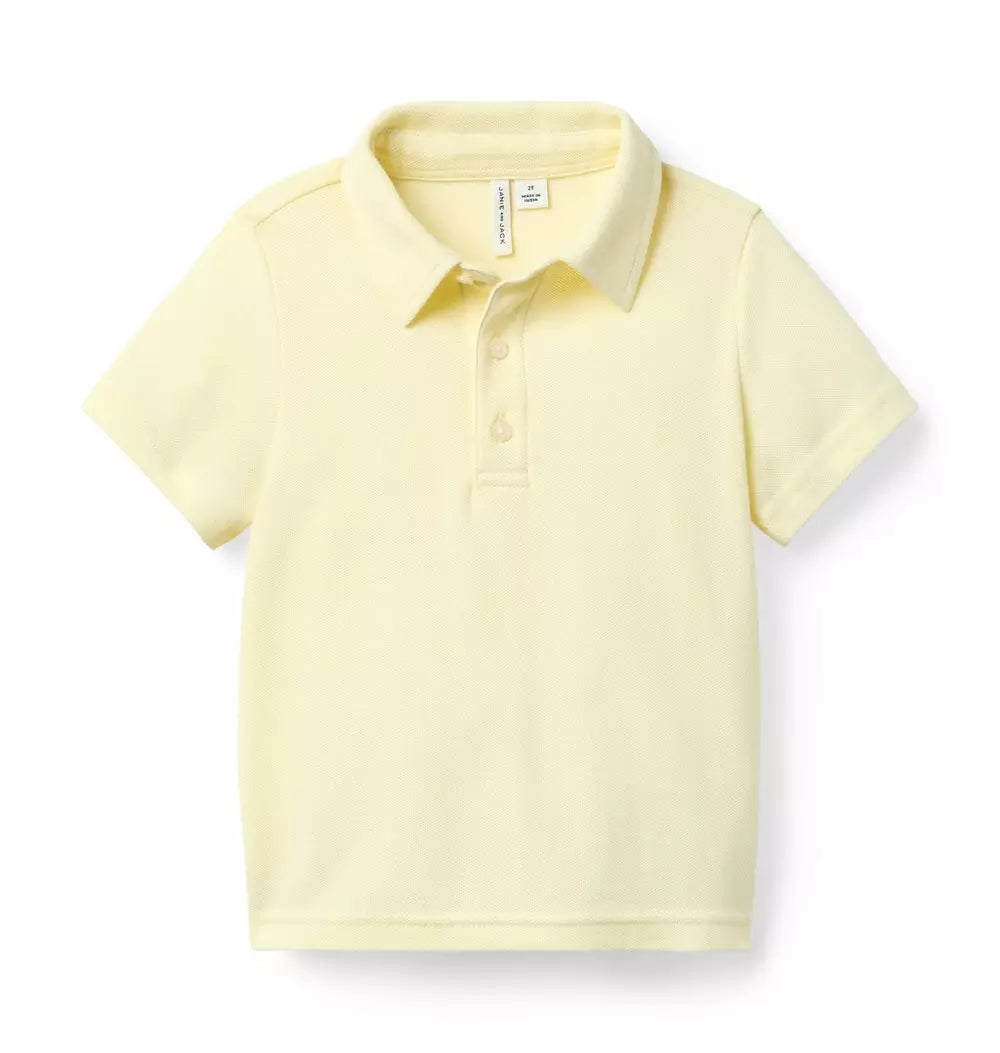K YELLOW PIQUE SS POLO ESTR2
