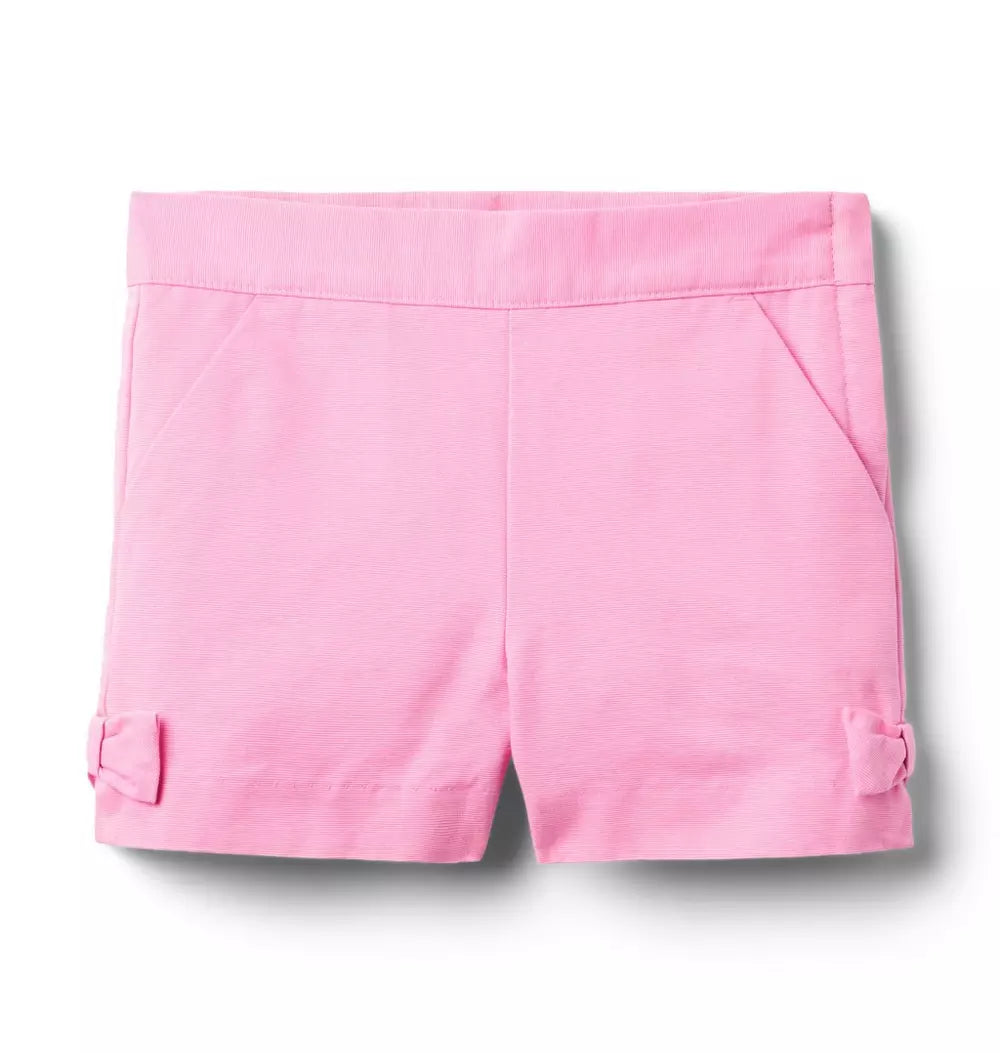 W PNK BOW OTTOMAN SHORT E1