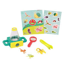 BUG STICKER BOOK W/ 2-WAY MICROSCOPE