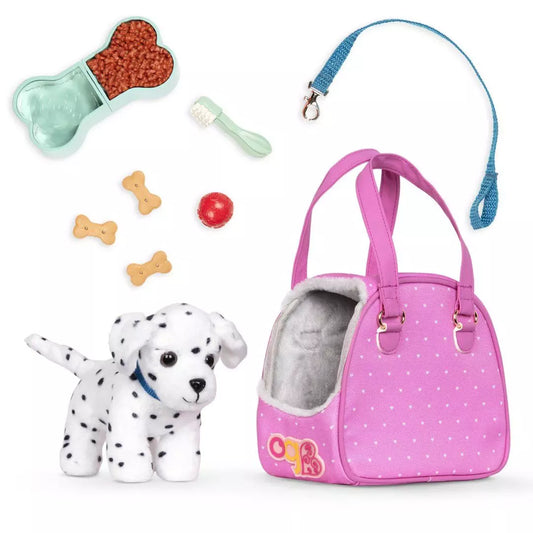 6" DALMATIAN PUP W/BAG & ACCESSORIES