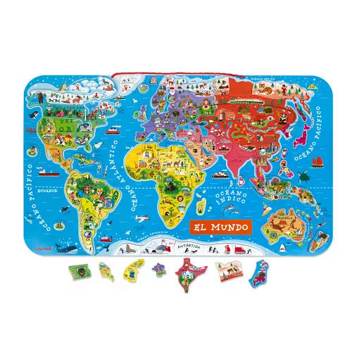PUZLE MAGNÉTICO ATLAS MUNDIAL VERSION ESPAÑOL