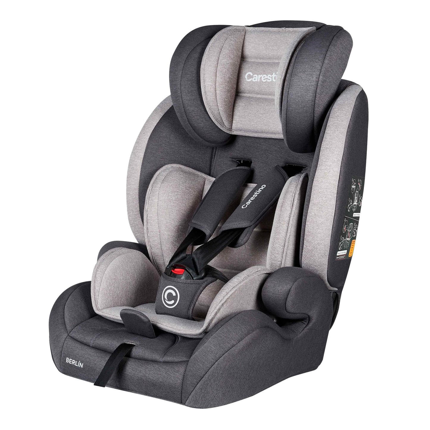 Silla para Auto Berlín Grupo I/II/III Gris Claro