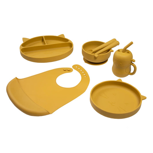 Set de Alimentación de Silicona Gatito Ambar