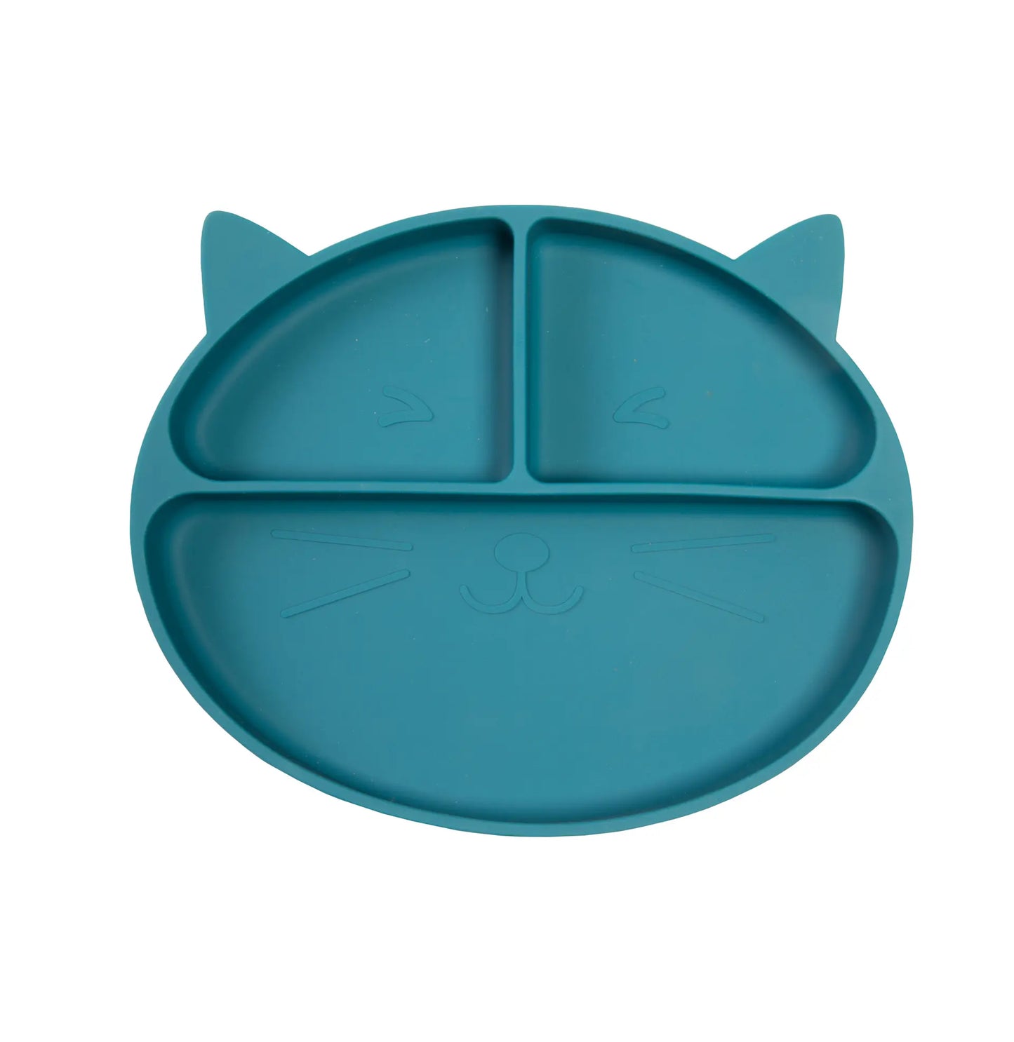Set de Alimentación de Silicona Gatito Azul Petróleo