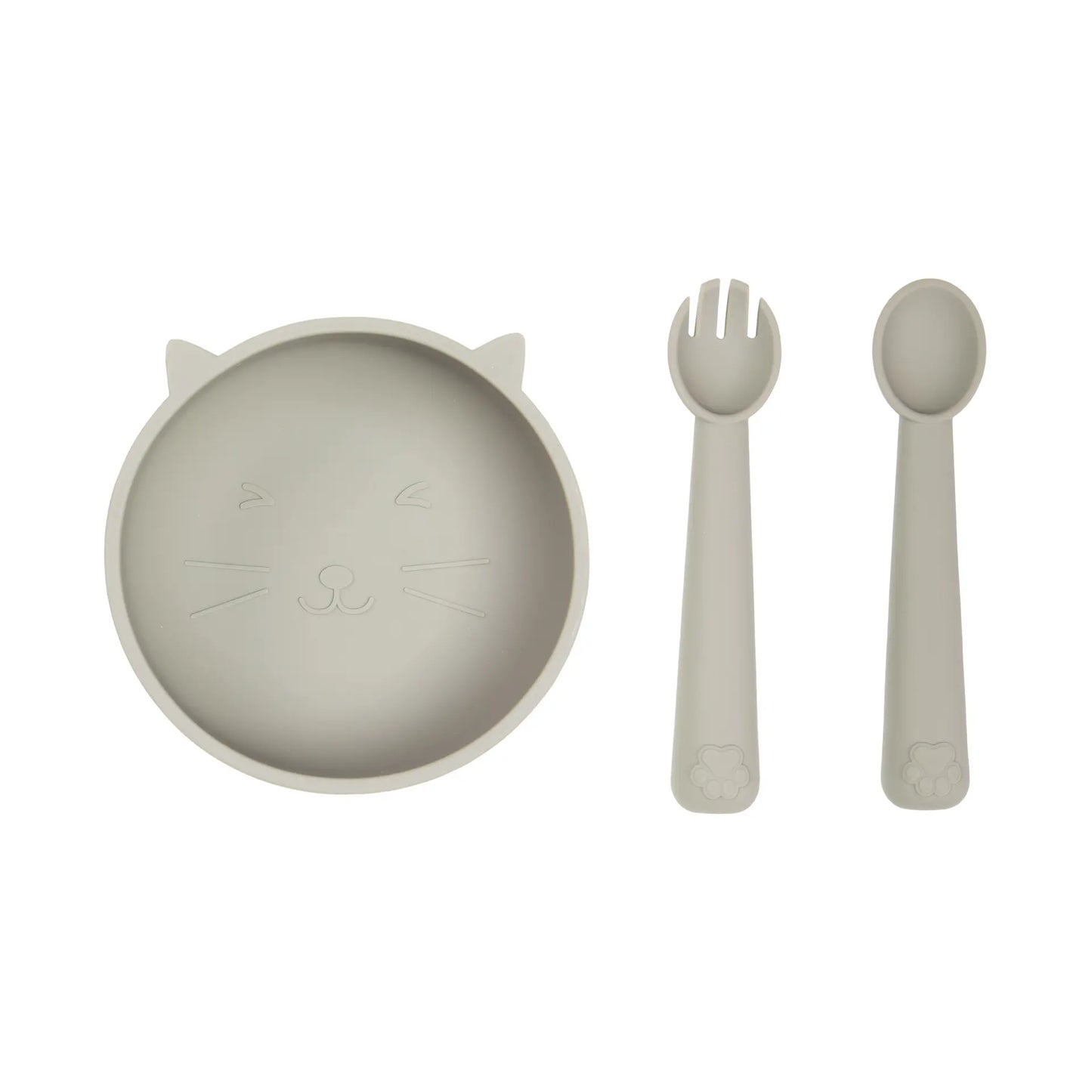 Set de Alimentación de Silicona Gatito Cemento