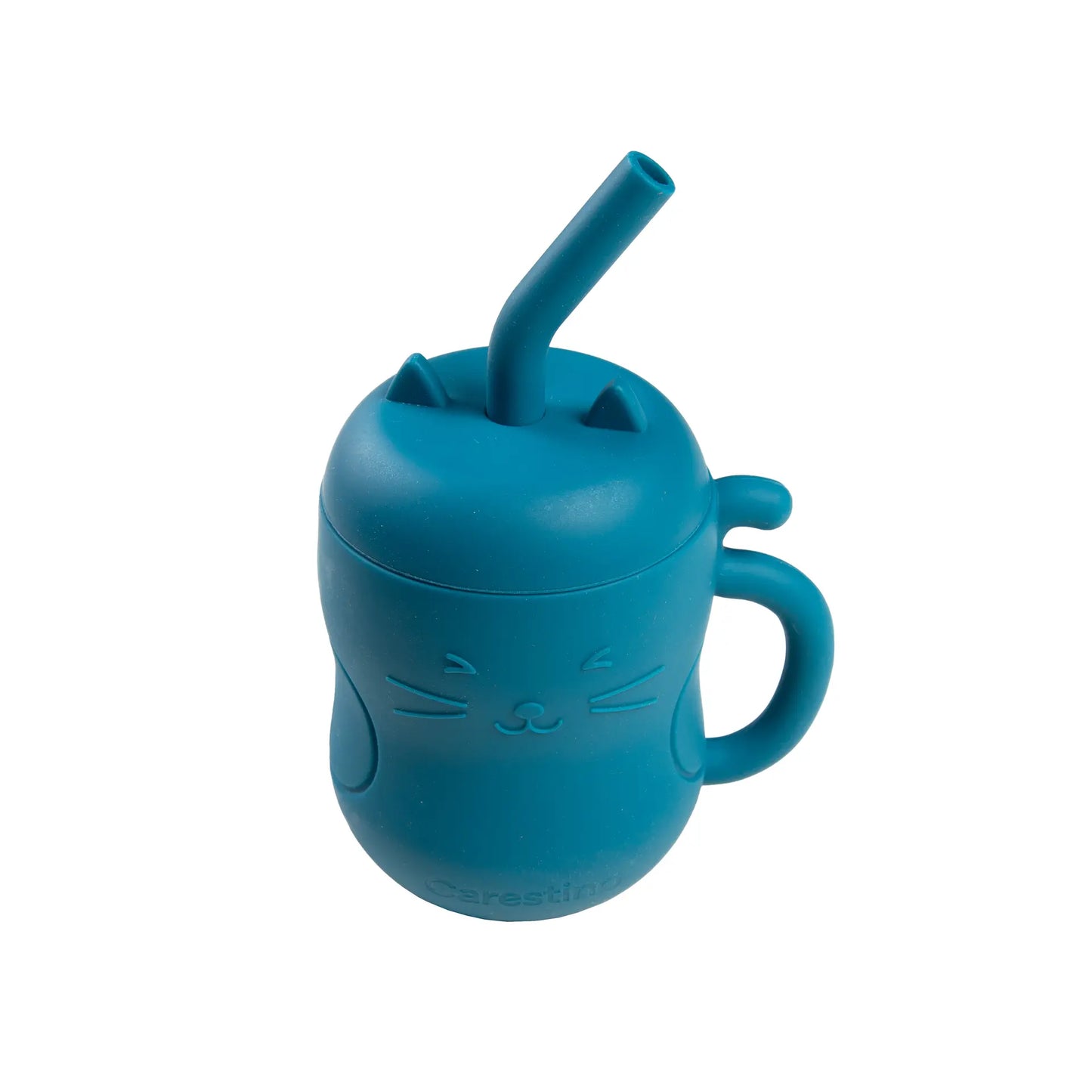 Set de Alimentación de Silicona Gatito Azul Petróleo