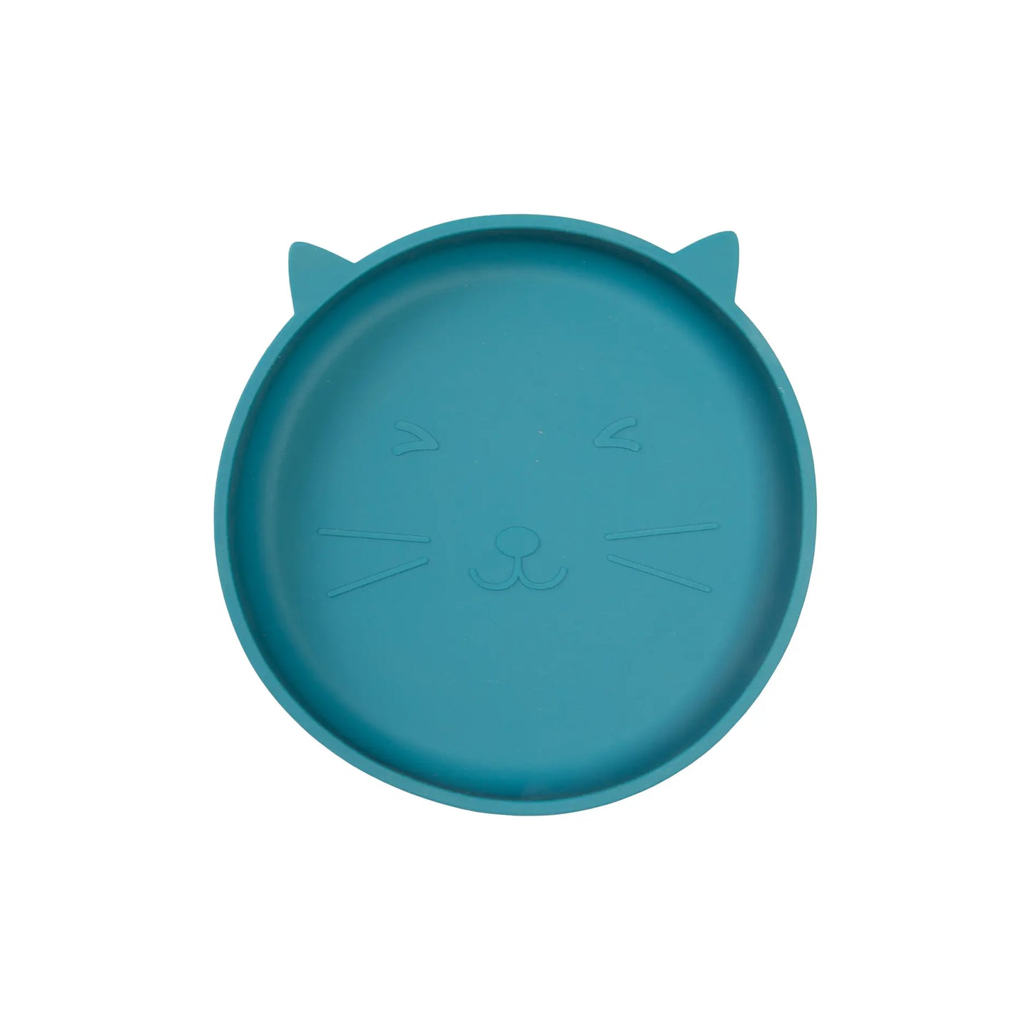 Set de Alimentación de Silicona Gatito Azul Petróleo