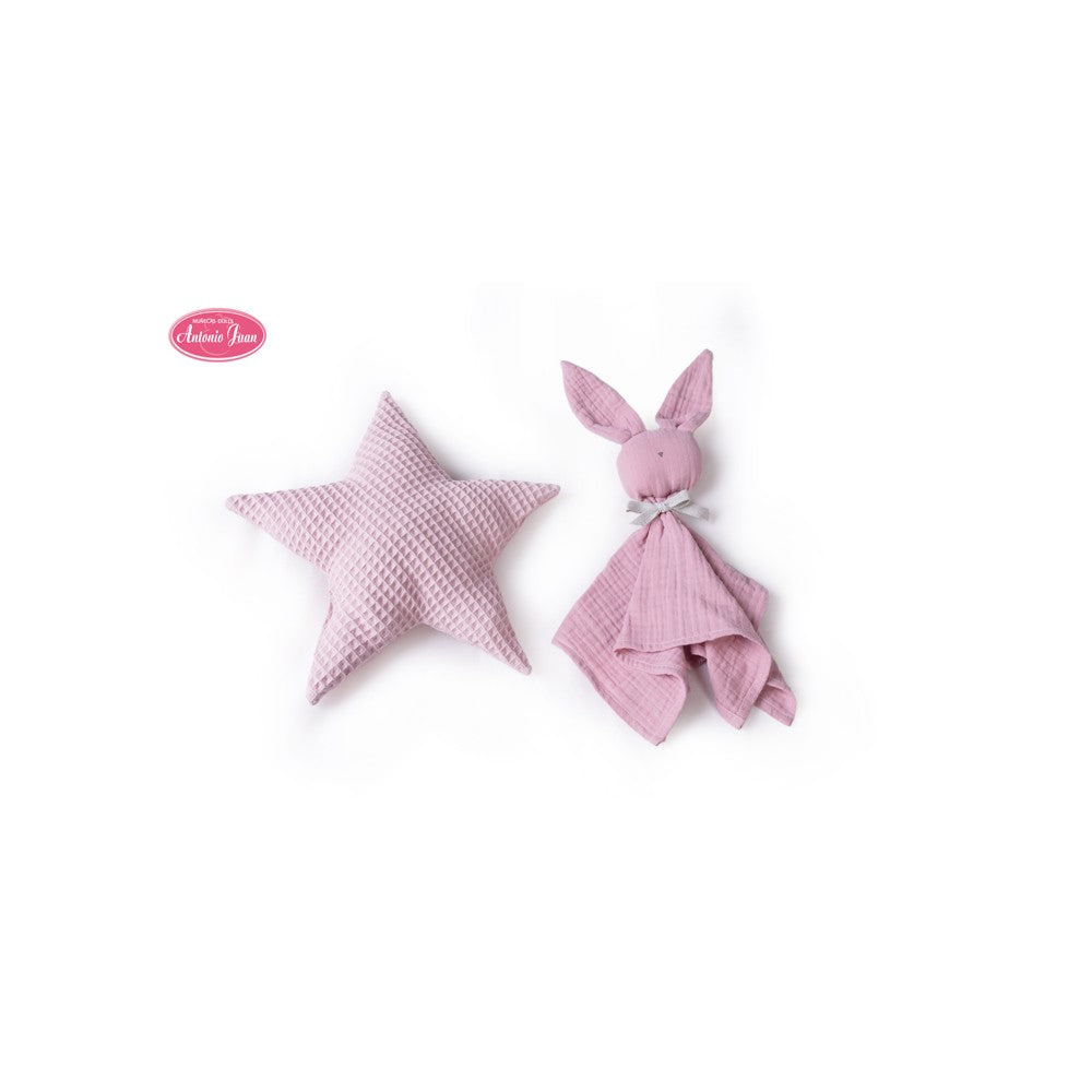 RECIÉN NACIDA CON DOU DOU CONEJITO Y COJIN ESTRELLA