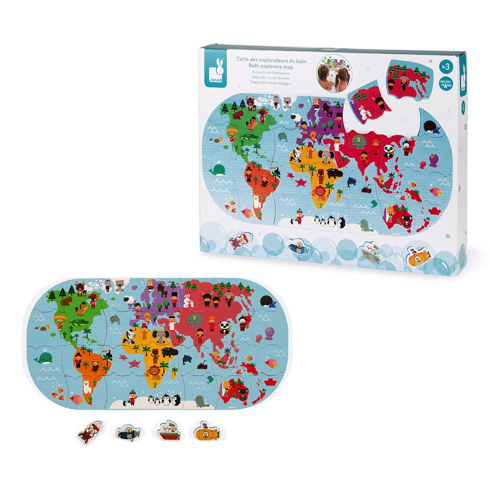 PUZZLE MAPA DEL MUNDO DE BAÑO