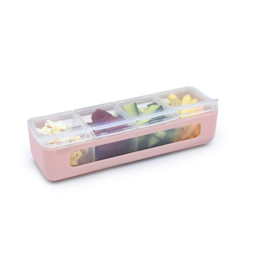 4 Compartment Snack Box - Pink