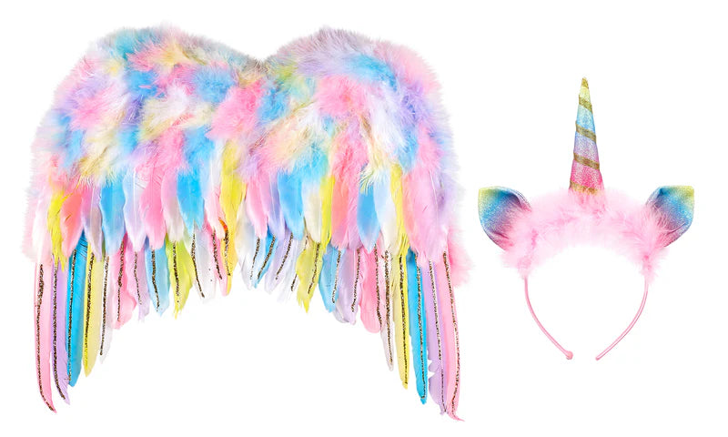 Wings + head band Unicorn set