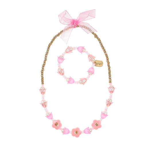 Necklace & bracelet set Annefleur flower (1 set)