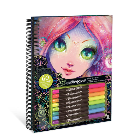 Black Page Coloring Book- Coralia