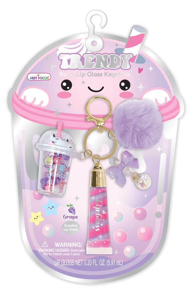 TRENDY- SWIRL LIP GLOSS KEYCHAIN