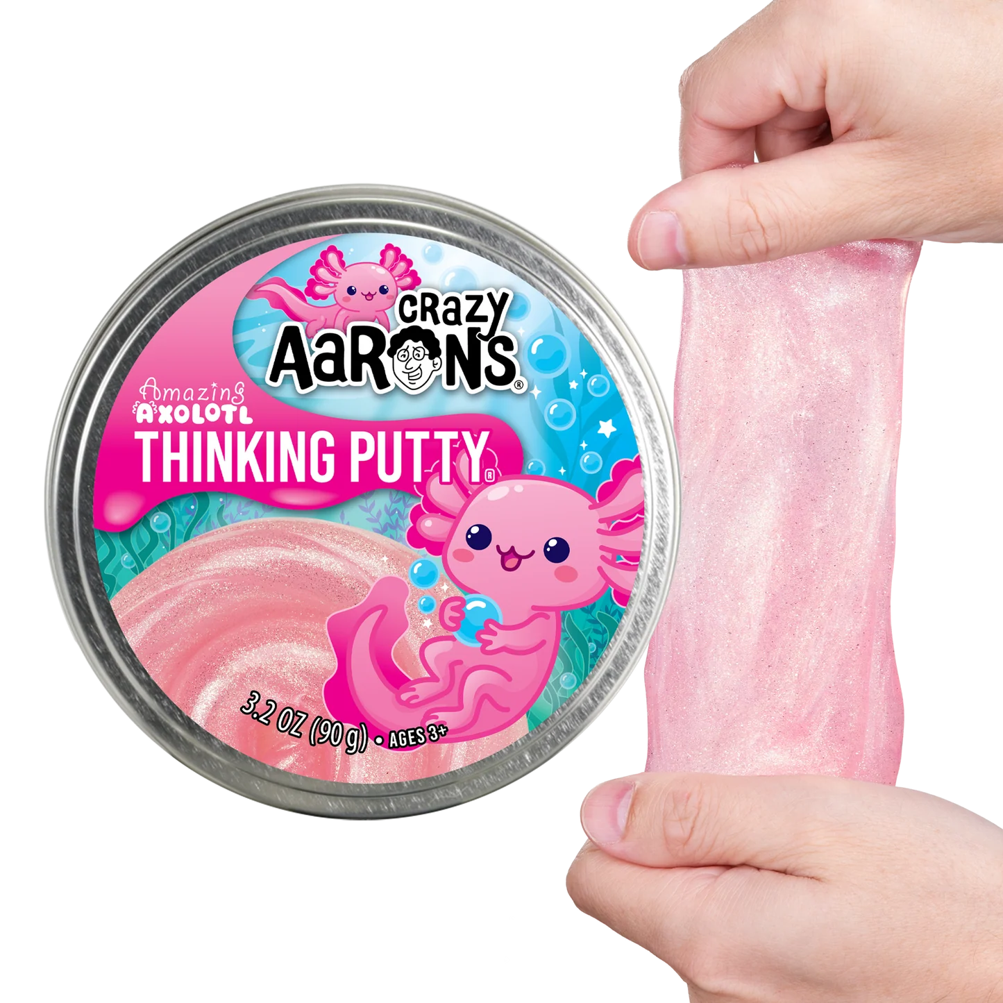 AMAZING AXOLOTL - FULL SIZE 4" THINKING PUTTY TIN