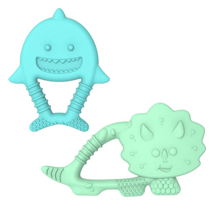 Silicone Toys - dino + shark