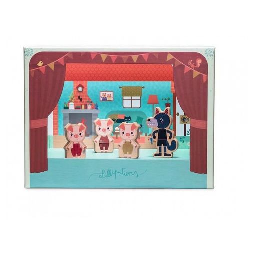 teatro con imán los tres cerditos