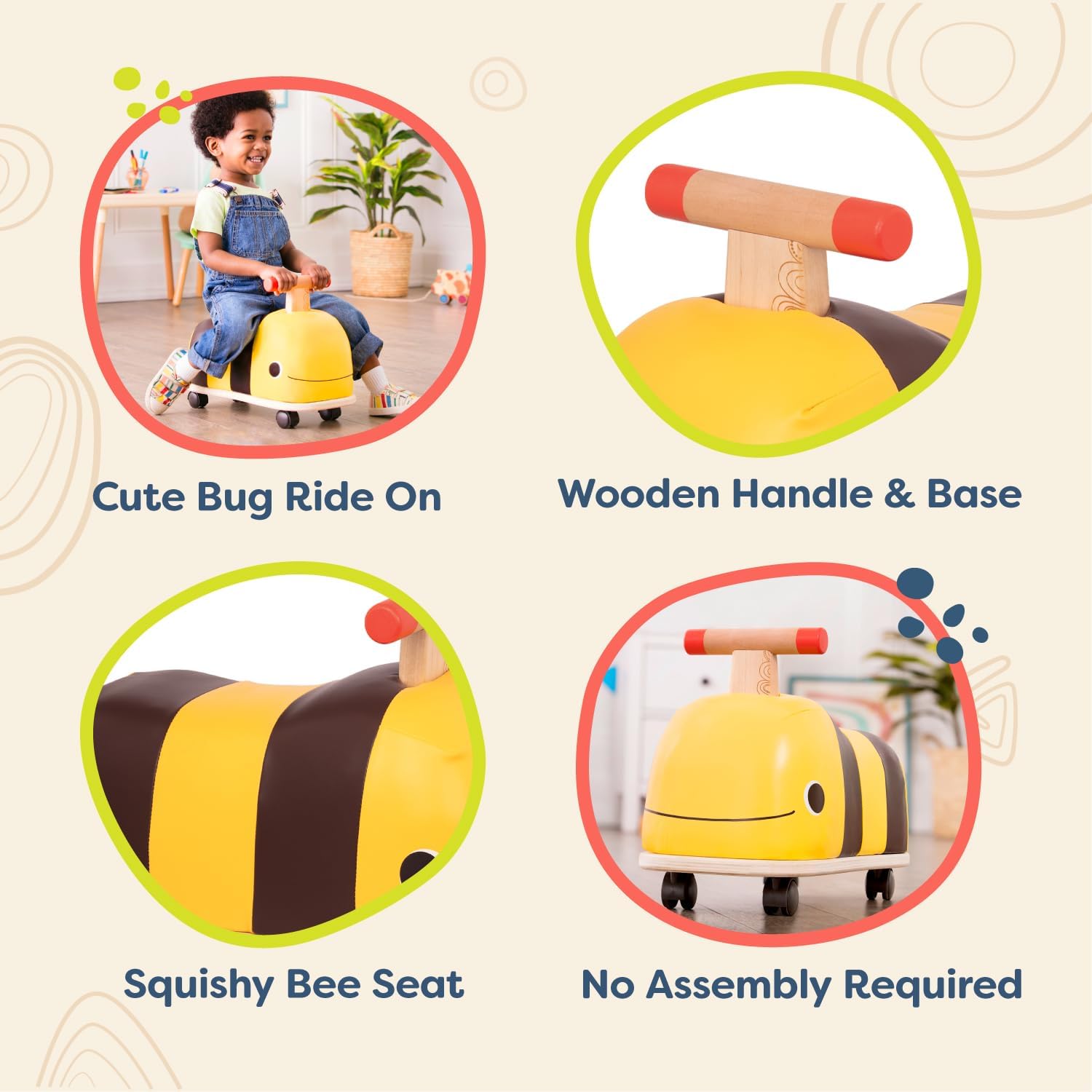 B. WOODEN BEE RIDE-ON – Grupo Park