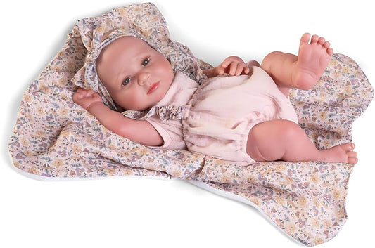Sweet reborn Luca mantita de flores