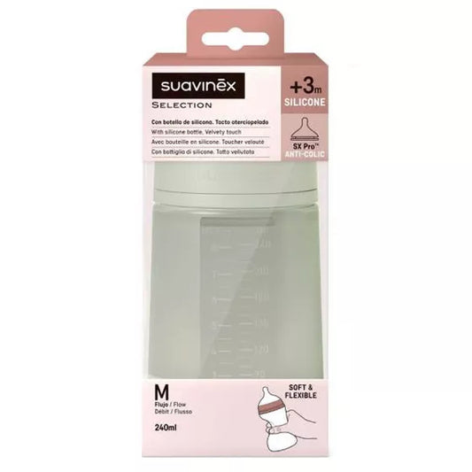Biberon CE  todo silicona verde