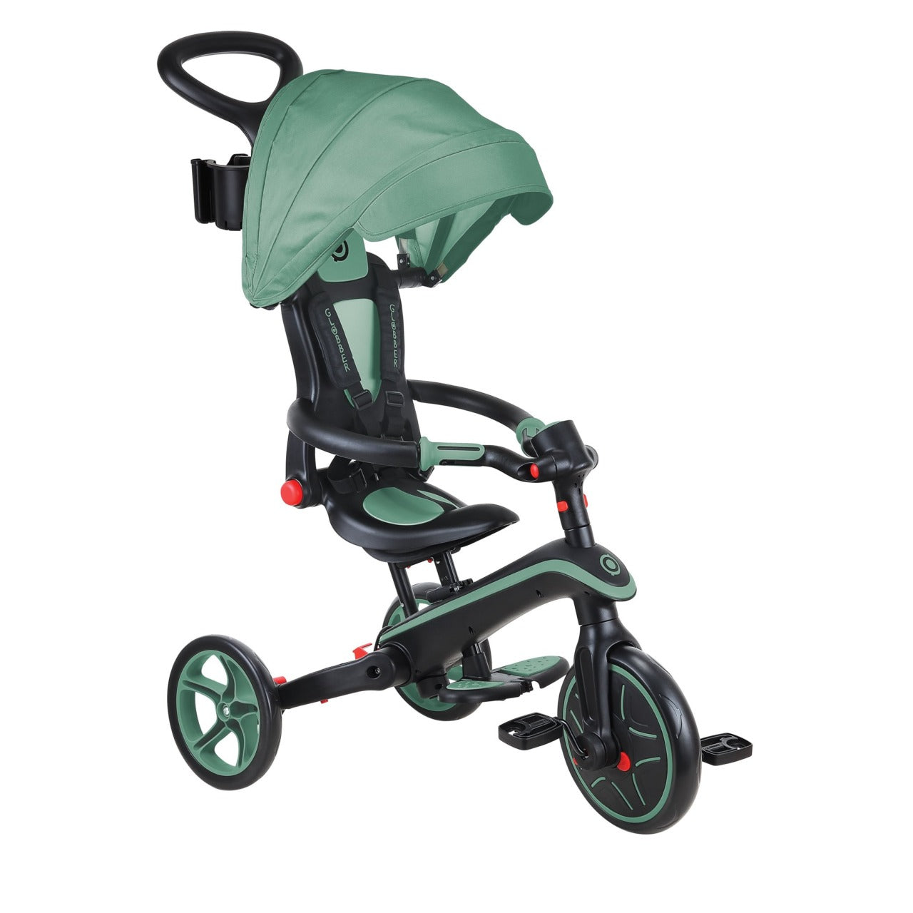 TRICICLO EXPLORER PLEGABLE 4 EN 1 OLIVA