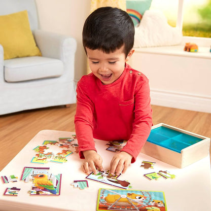 WOODEN PET JIGSAW PUZZLE W/ WOOD BOX