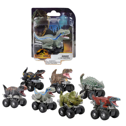 JURASSIC ZOOM RIDERS DOMINION DINO VEH. X 1 SURT.