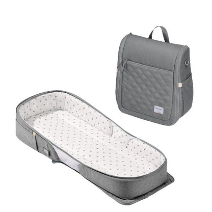 Portable Folding Baby Bassinet - Grey