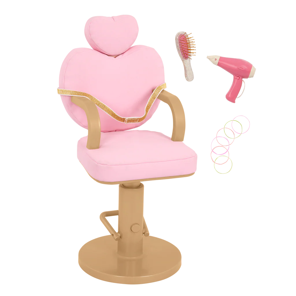HEART SHAPED SALON CHAIR AND ACCESSORIES
