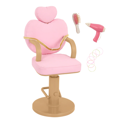 HEART SHAPED SALON CHAIR AND ACCESSORIES