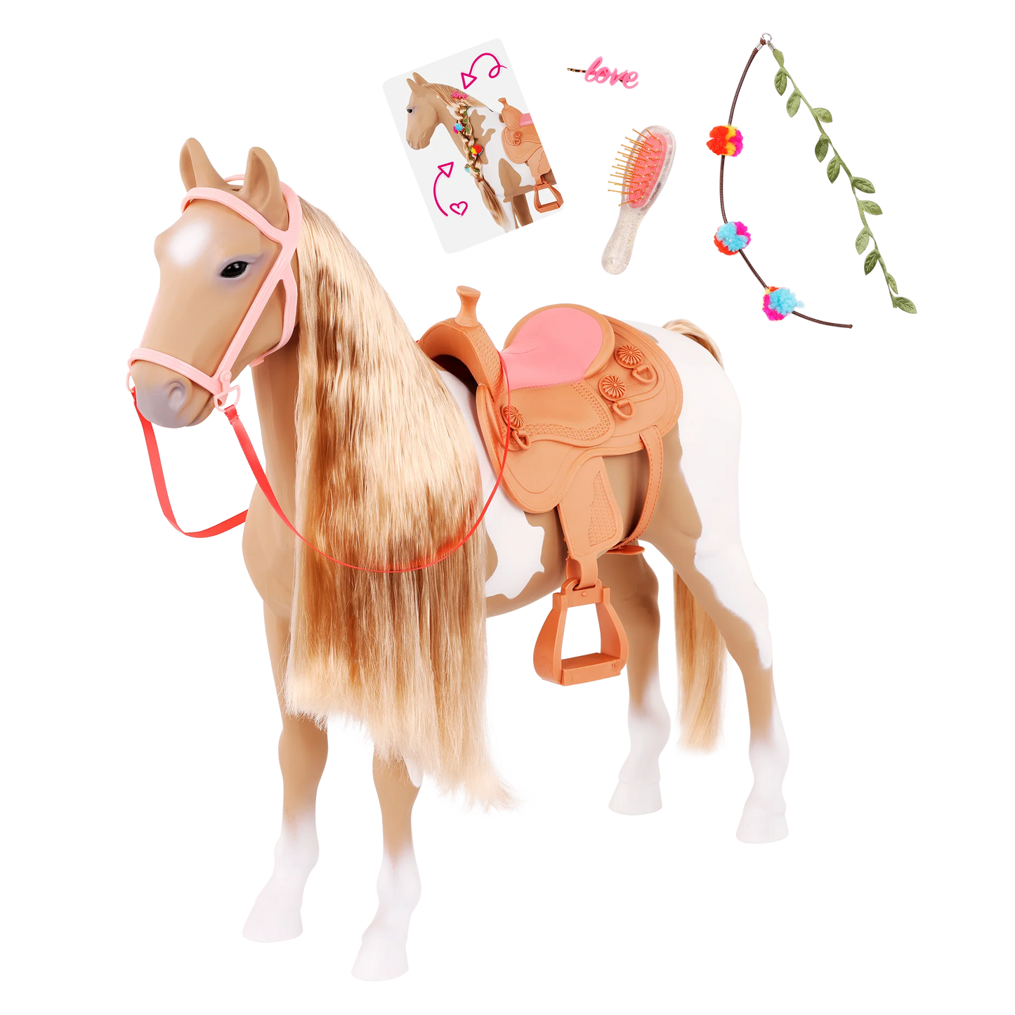 20" HAIR PLAY PALOMINO HORSE