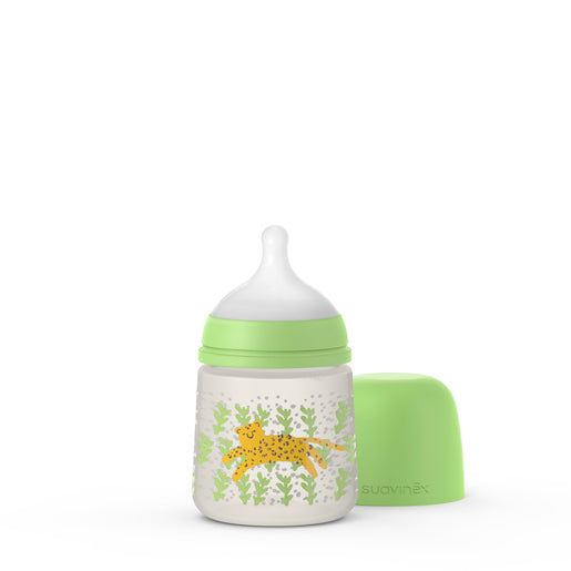BIBERON CON TETINA FISIOLOGICA SX PRO FLUJO LENTO +0 MESES SILICONE GREEN