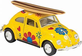 DIE-CAST 1967 BEETLE W/ SURFBD