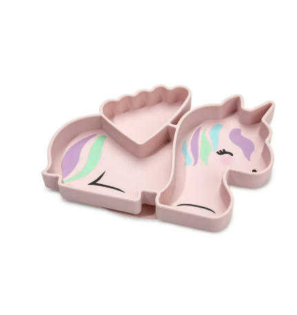 Divided Silicone Suction Plate Unicorn